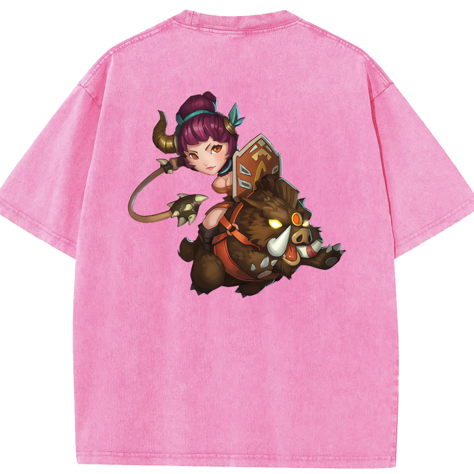 リーグ・オブ・レジェンド League of Legends LOL 綿100% ヴィンテージ風 半袖Tシャツ（背面プリント）
